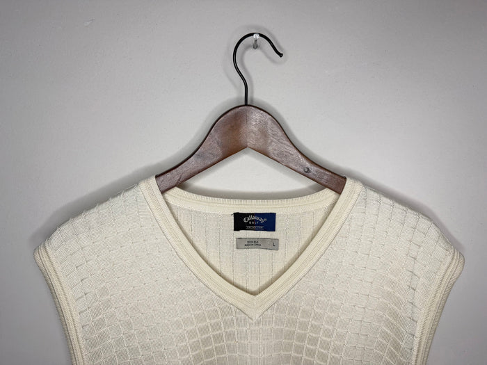Callaway silk slipover — beige (L)