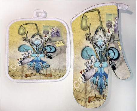 Pot Holder & Oven Mitt Set
