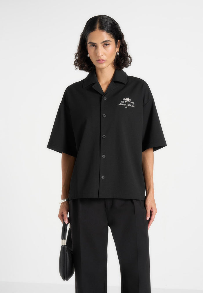 alexis-unisex-cote-dazur-boxy-shirt-black