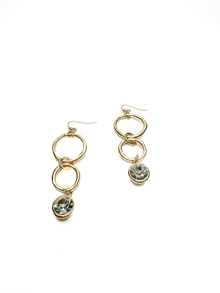 Alina Sparkly Matte Gold Earrings