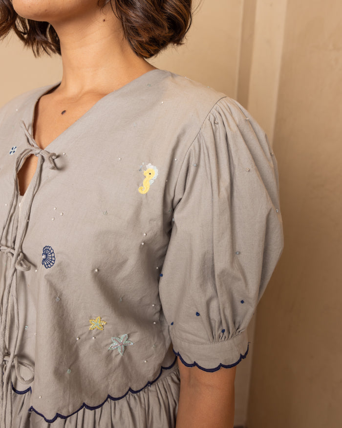 Ari Top and Skirt Set (Grey)