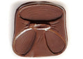 Milk chocolate molded into the shape of a two-dimensional diaper.