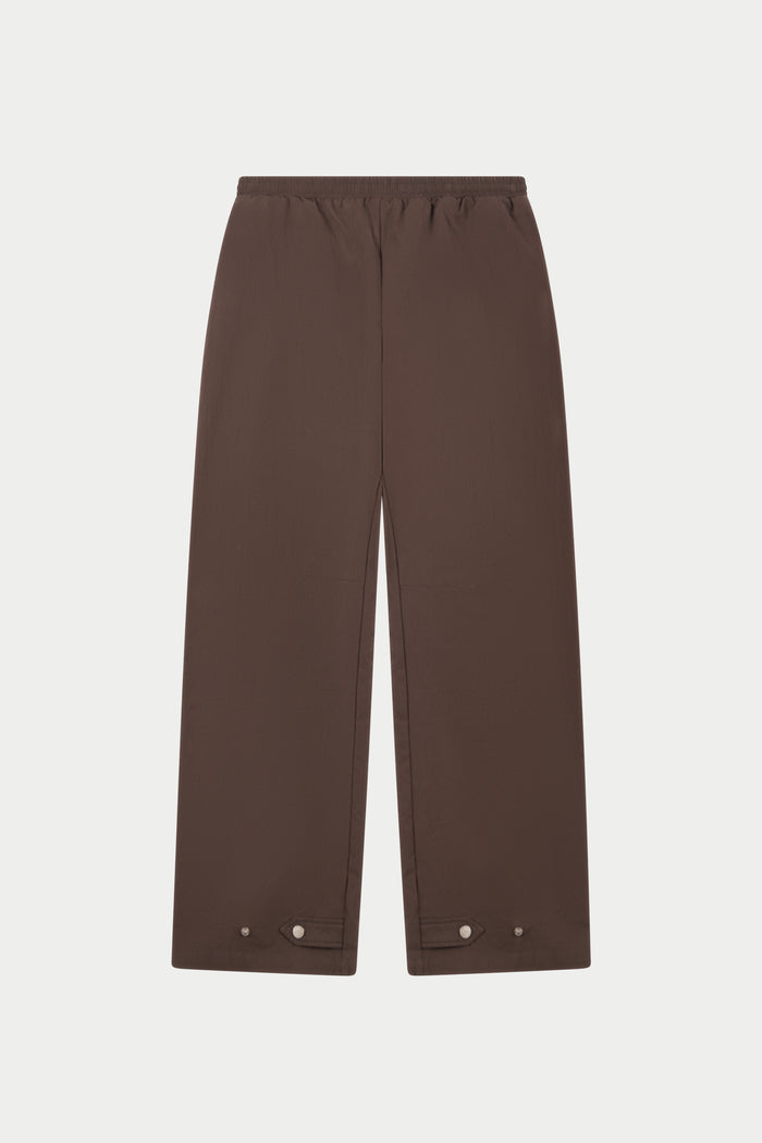 BARREL LEG SHELL TROUSERS - BROWN