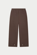 BARREL LEG SHELL TROUSERS - BROWN