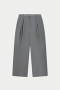 BARREL LEG TAILORED TROUSERS - GREY