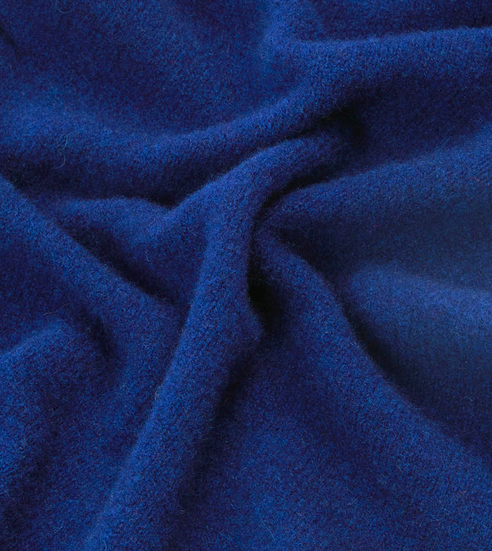 Blue Lambswool Triangle Neck Scarf