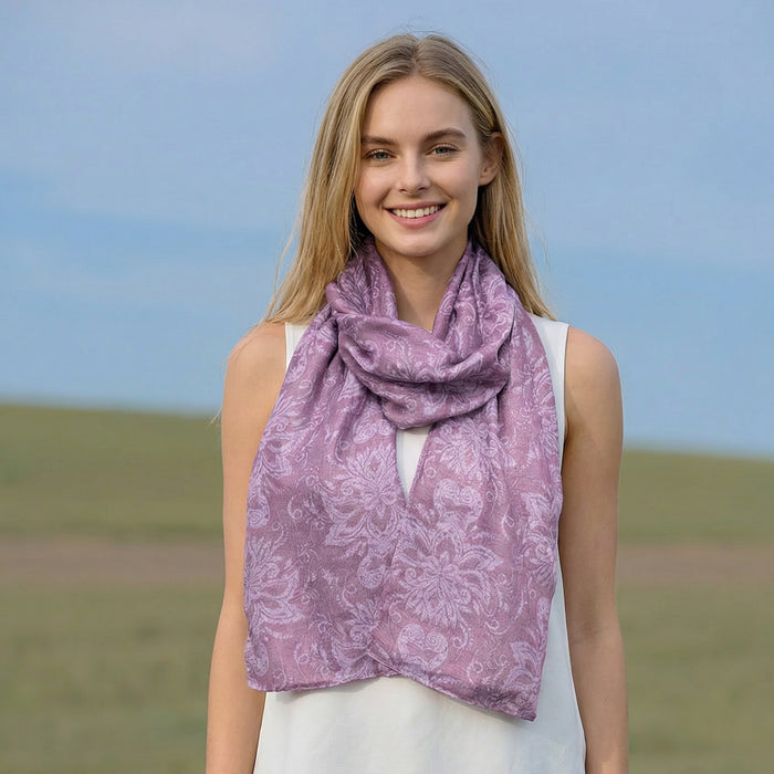 Blush Baroque Scarf (50x180cm) - Exclusive Design