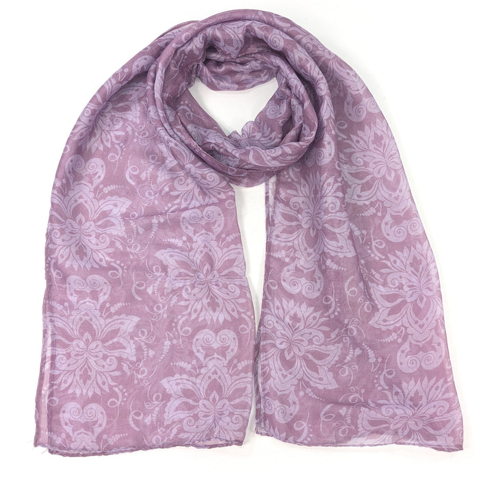 Blush Baroque Scarf (50x180cm) - Exclusive Design