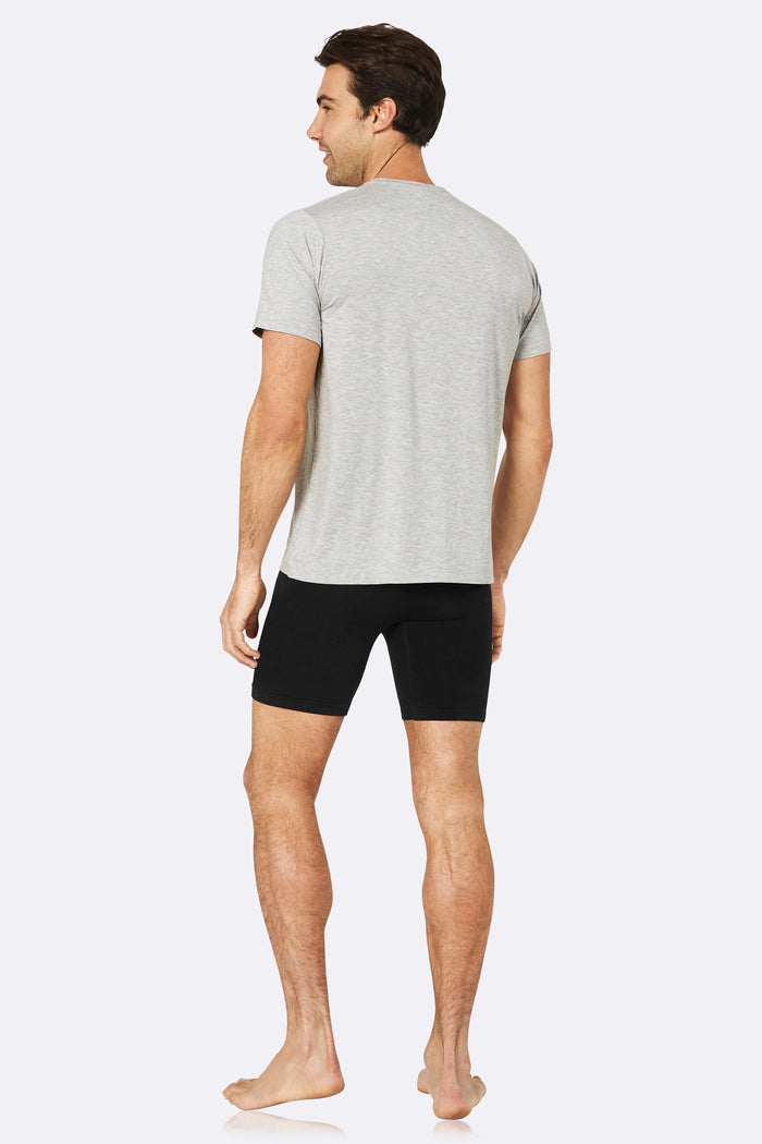Boody Organic Bamboo Eco Wear Men's Crew Neck Light Grey