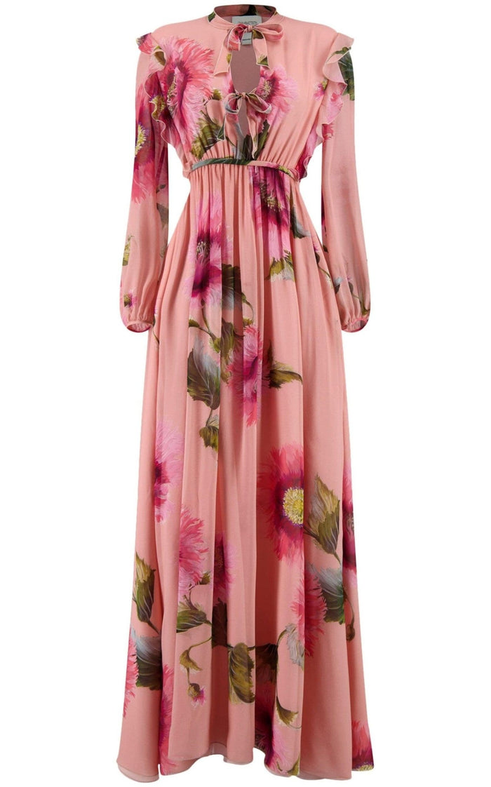 Giambattista Valli Botanic Blow Up - print Silk Georgette Gown - Runway Catalog