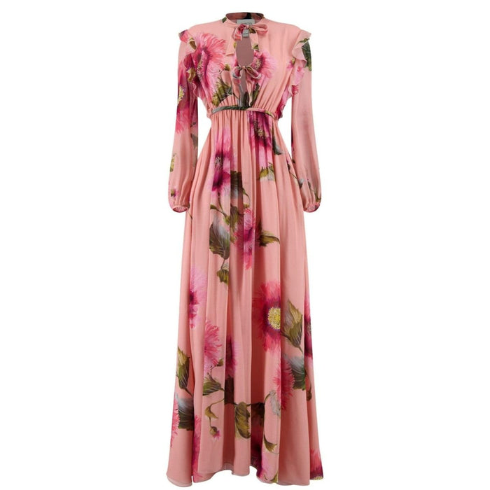 Giambattista Valli Botanic Blow Up - print Silk Georgette Gown - Runway Catalog