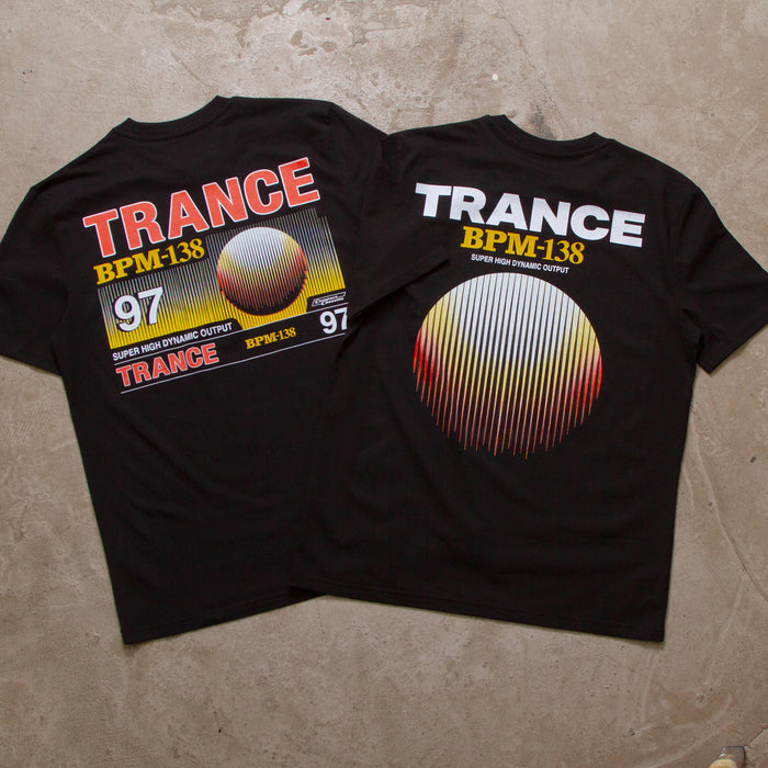 BPM Trance Front Print - Tshirt - Black