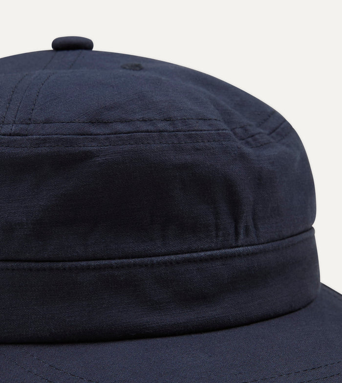 Câbleami Navy Light Back Satin Cotton Metro Hat