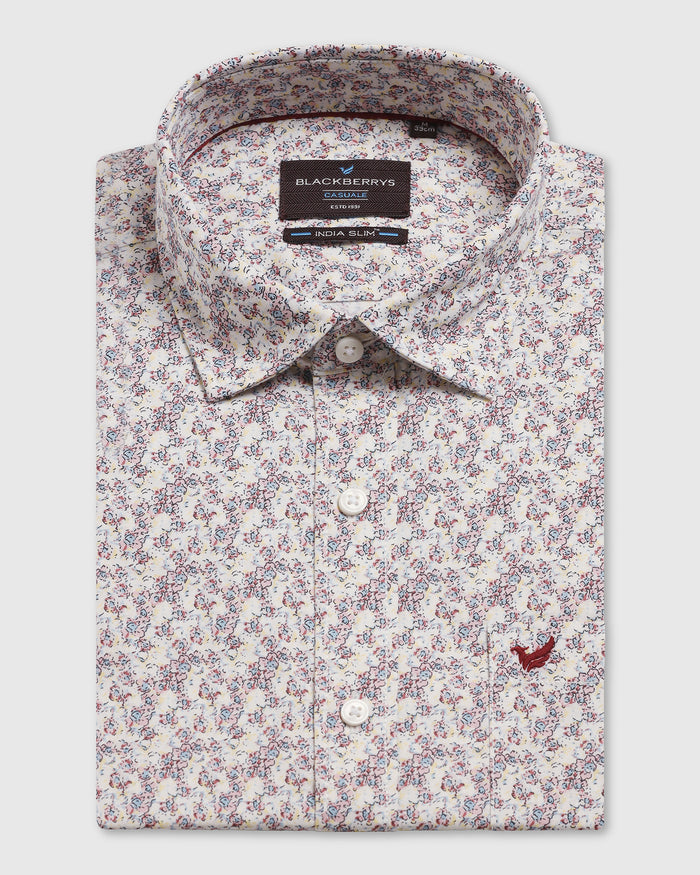 Casual Beige Printed Shirt - Ryder