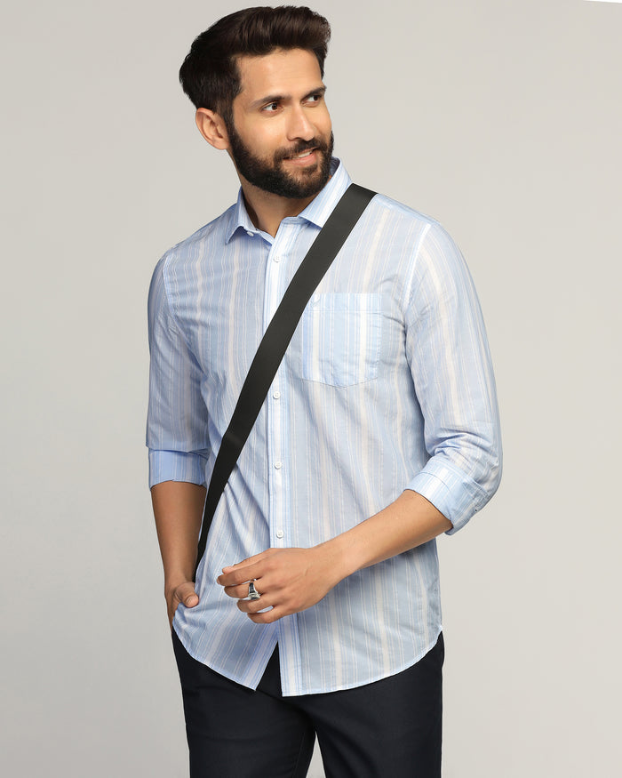 Casual Blue Stripe Shirt - Koben