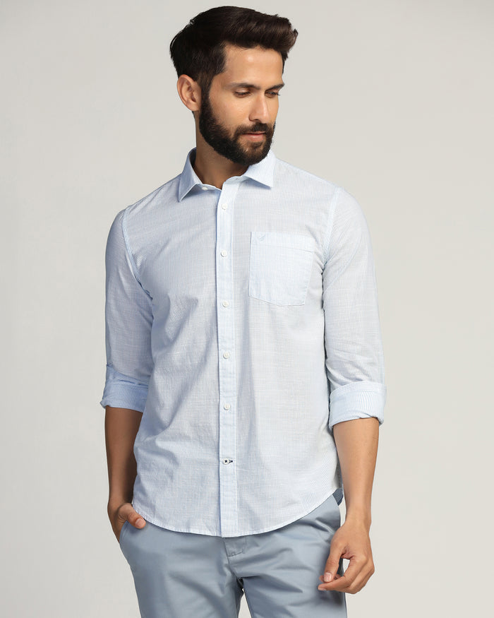 Casual Blue Stripe Shirt - Marven