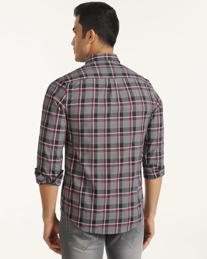 Casual Grey Check Shirt - Jace