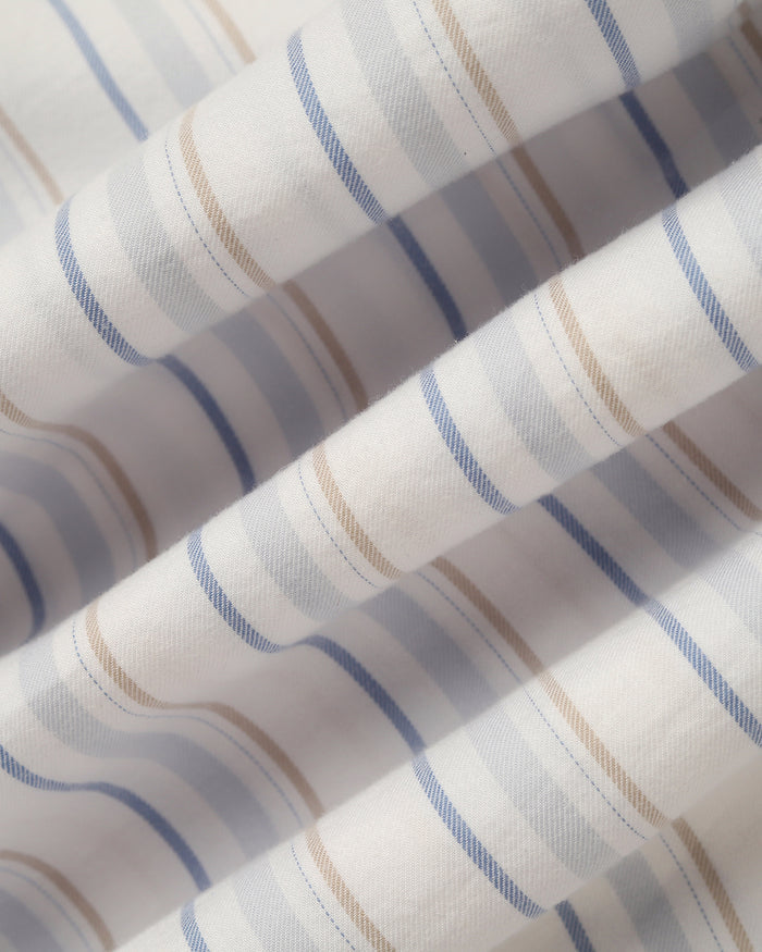 Casual Half Sleeve Blue Stripe Shirt - Masami