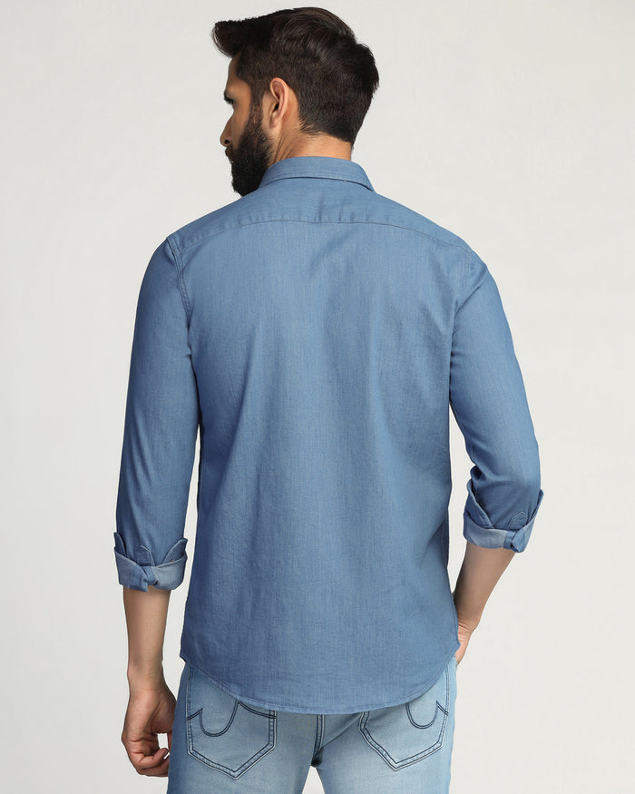 Casual Indigo Solid Shirt - Emmett