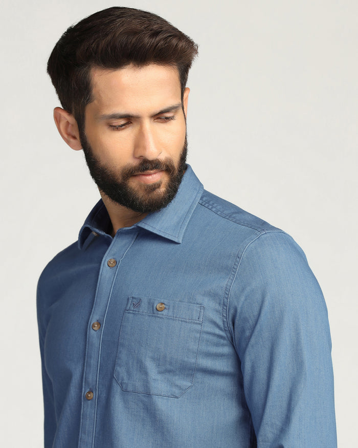 Casual Indigo Solid Shirt - Emmett