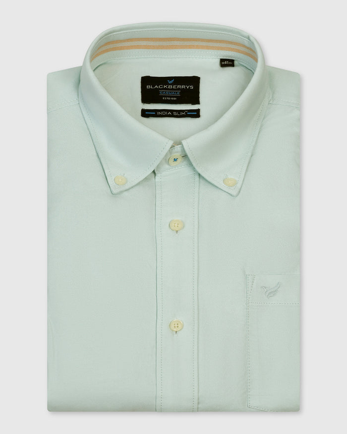 Casual Mint Solid Shirt - Solly