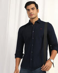 Casual Navy Solid Shirt - Pelantos