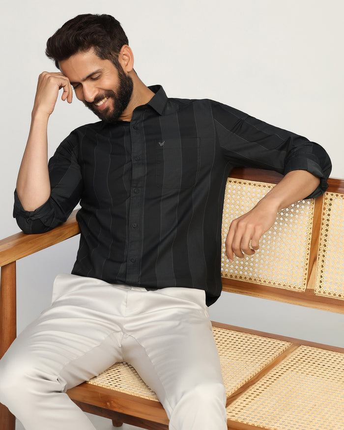 Casual Navy Stripe Shirt - Bunji