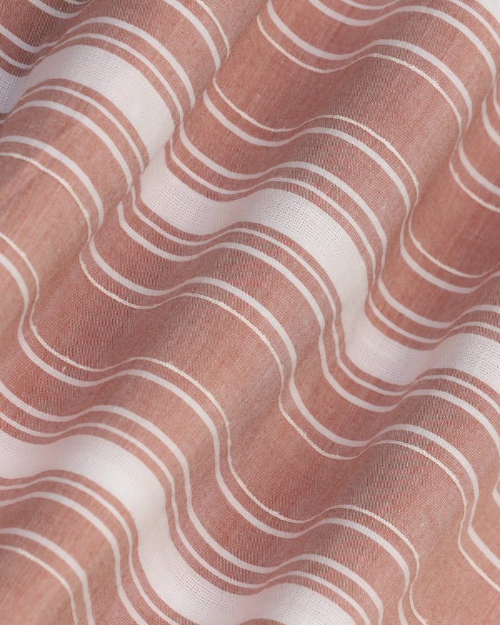 Casual Rust Stripe Shirt - Koben