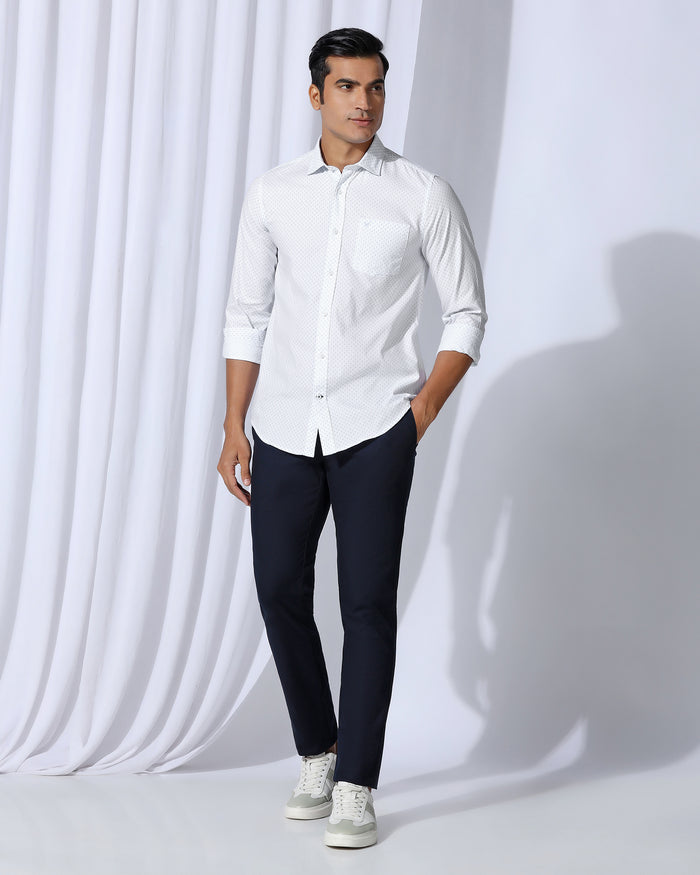 Casual White Printed Shirt - Renan