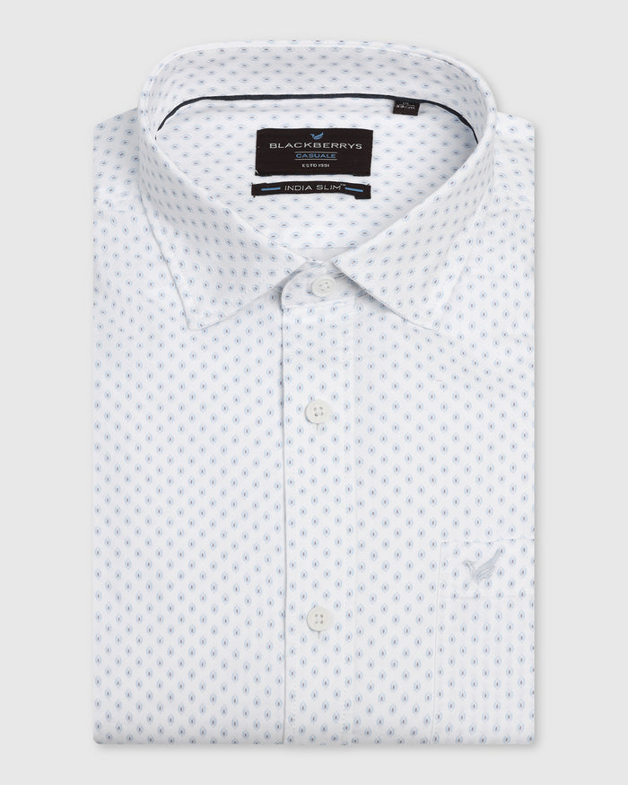Casual White Printed Shirt - Renan