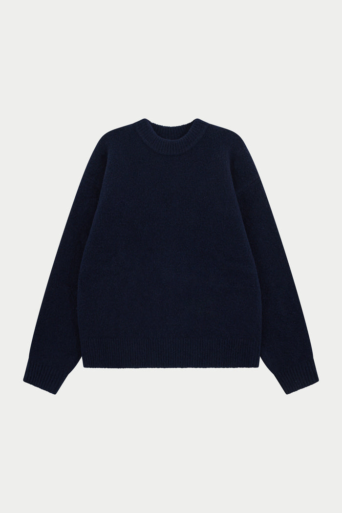 COPYRIGHT BRUSHED KNIT JUMPER - NAVY