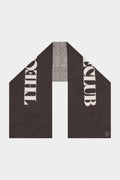 COPYRIGHT KNIT SCARF - BROWN