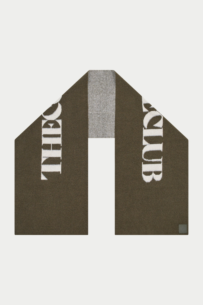 COPYRIGHT KNIT SCARF - KHAKI
