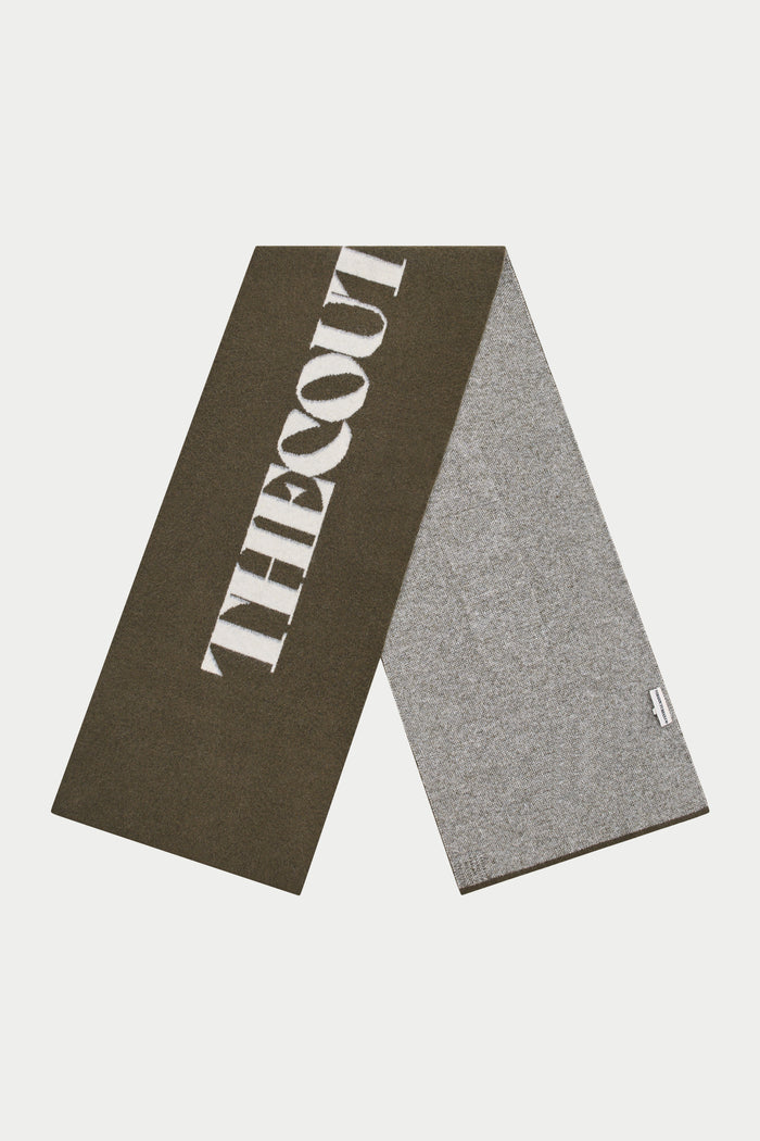 COPYRIGHT KNIT SCARF - KHAKI