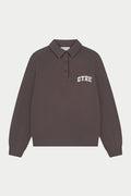 CTRE BUTTON THROUGH POLO - BROWN