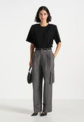 textured-tailored-pleated-cargo-trousers-grey