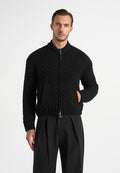 darel-speckled-knit-bomber-jacket-black
