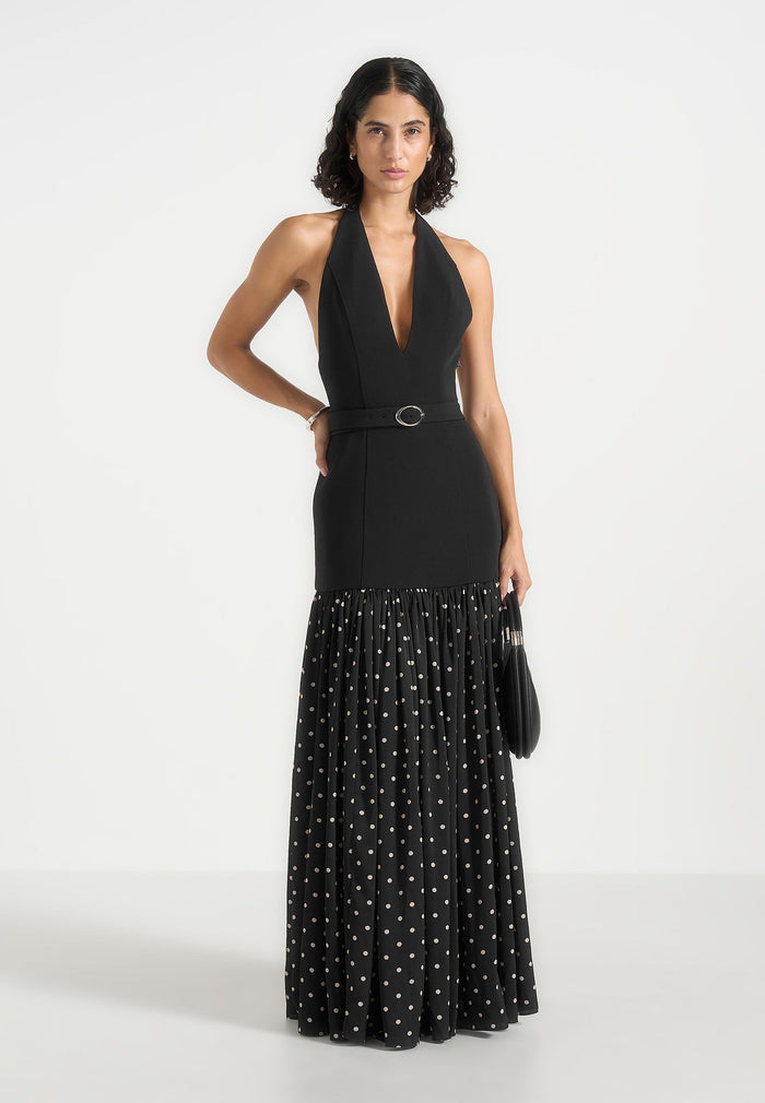 deborah-halter-neck-maxi-dress-with-waist-detail-black-white