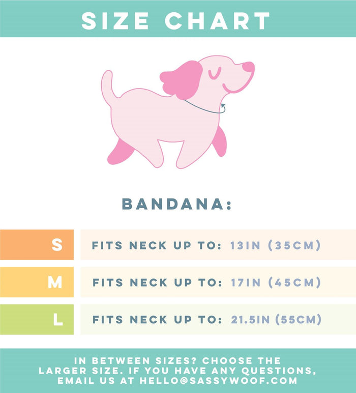 Neck(N): Measure where a collar naturally sits. 
Size S – Fits Neck up to 13 inches (35 cm). 
Size M –  Fits Neck up to 17 inches (45 cm). 
Size L –  Fits Neck up to 21.5 inches (55 cm).