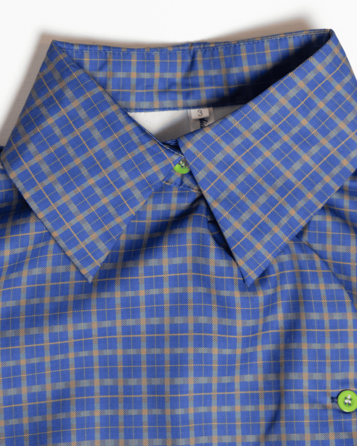 double breasted plaid shirt