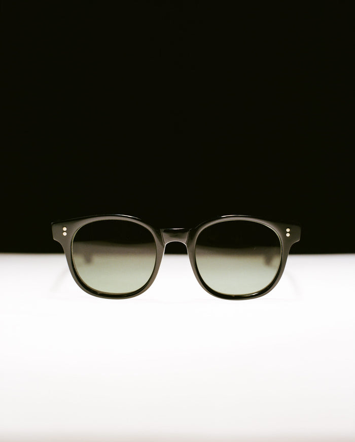 Drake's by Ransome Black Panto Frame Sunglasses