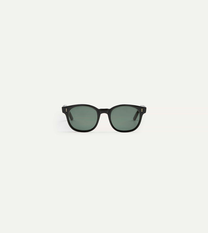 Drake's by Ransome Black Panto Frame Sunglasses