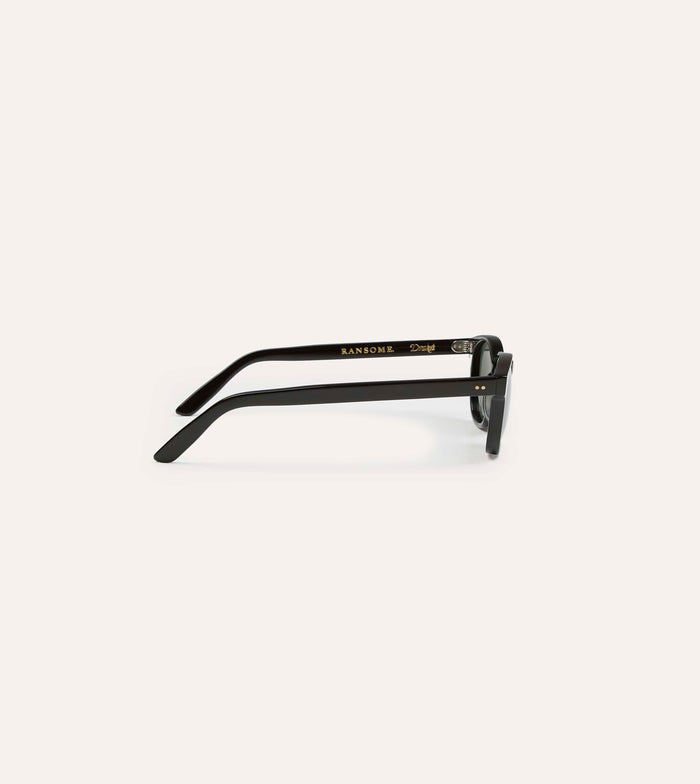 Drake's by Ransome Black Panto Frame Sunglasses