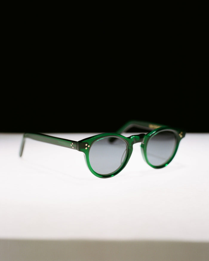 Drake's by Ransome Dark Green Panto Frame Sunglasses