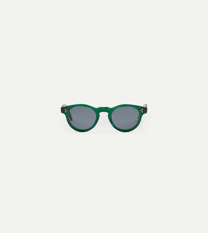 Drake's by Ransome Dark Green Panto Frame Sunglasses