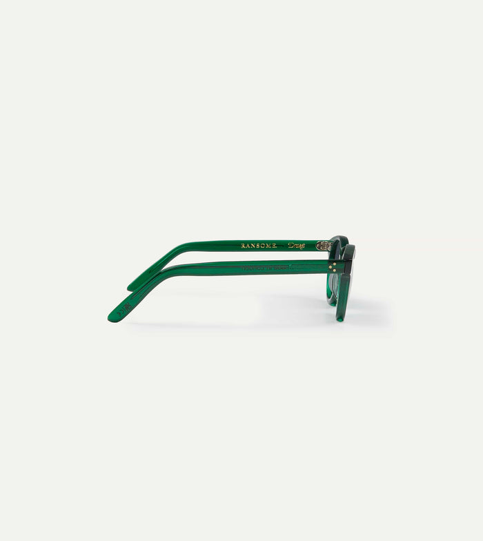 Drake's by Ransome Dark Green Panto Frame Sunglasses