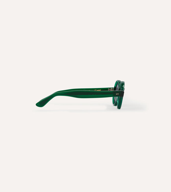 Drake's by Ransome Dark Green Round Frame Sunglasses