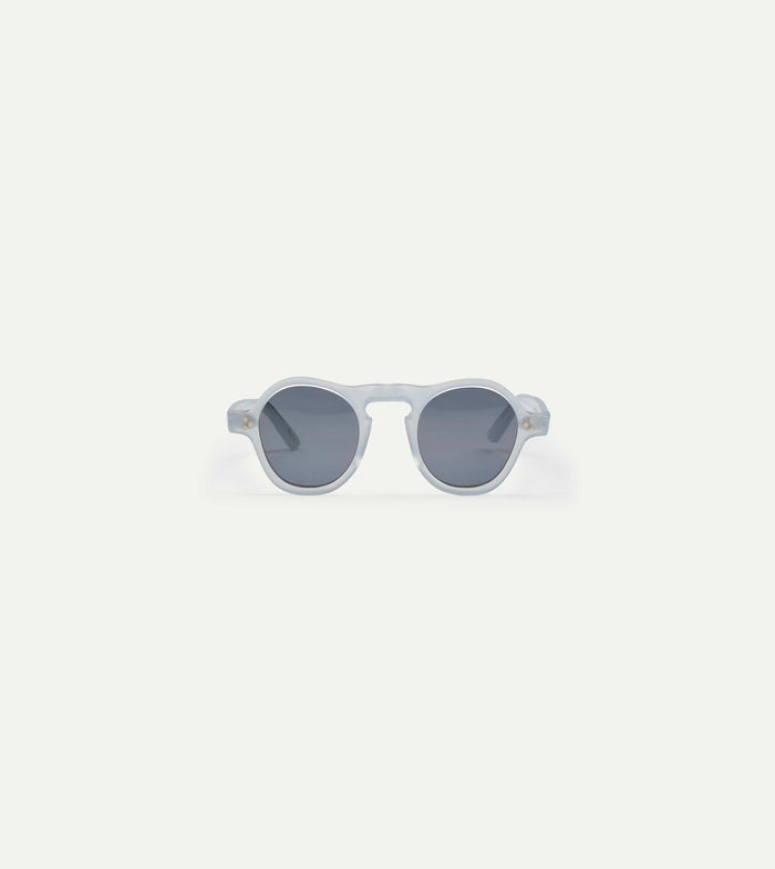 Drake's by Ransome Dusty Grey Oval Frame Sunglasses