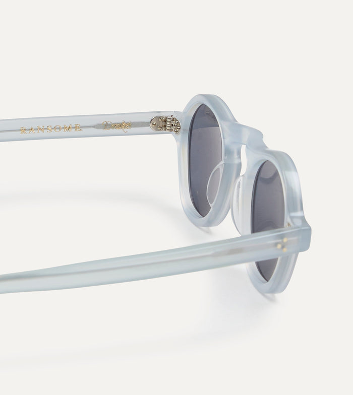 Drake's by Ransome Dusty Grey Oval Frame Sunglasses