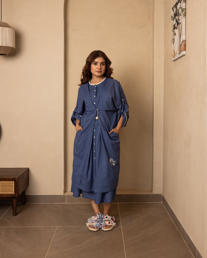 Dune Dress and Skirt Set (Dark Blue)